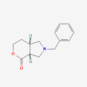 molecular formula C14H17NO2 B3098477 Cis-2-Benzylhexahydropyrano[3,4-C]Pyrrol-4(2H)-One CAS No. 133745-53-6