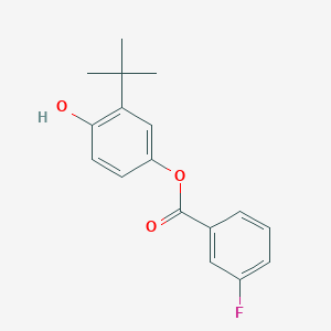 molecular formula C17H17FO3 B309848 3-Tert-butyl-4-hydroxyphenyl 3-fluorobenzoate 