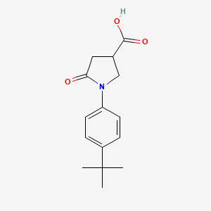molecular formula C15H19NO3 B3098481 1-(4-Tert-butylphenyl)-5-oxopyrrolidine-3-carboxylic acid CAS No. 133747-81-6