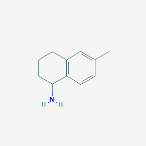 molecular formula C11H15N B3098483 6-Methyl-1,2,3,4-tetrahydronaphthalen-1-amine CAS No. 1337693-87-4