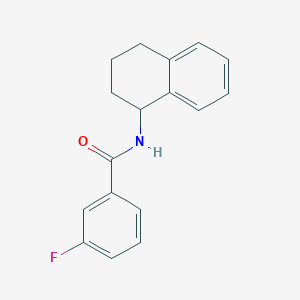 molecular formula C17H16FNO B309849 3-fluoro-N-(1,2,3,4-tetrahydro-1-naphthalenyl)benzamide 
