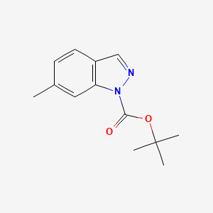 molecular formula C13H16N2O2 B3098490 tert-Butyl 6-methyl-1H-indazole-1-carboxylate CAS No. 1337880-44-0