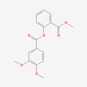 molecular formula C17H16O6 B309852 2-(Methoxycarbonyl)phenyl 3,4-dimethoxybenzoate 