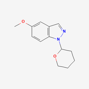 molecular formula C13H16N2O2 B3098524 5-Methoxy-1-(oxan-2-yl)indazole CAS No. 1337881-68-1