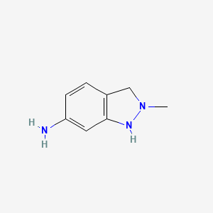 molecular formula C8H11N3 B3098527 2-Methyl-2,3-dihydro-1H-indazol-6-amine CAS No. 1337882-01-5