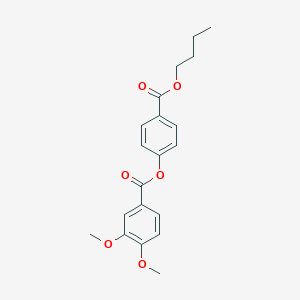 molecular formula C20H22O6 B309854 4-(Butoxycarbonyl)phenyl 3,4-dimethoxybenzoate 