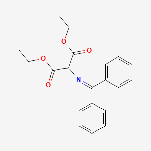 molecular formula C20H21NO4 B3098548 Diethyl [(diphenylmethylidene)amino]propanedioate CAS No. 133816-01-0