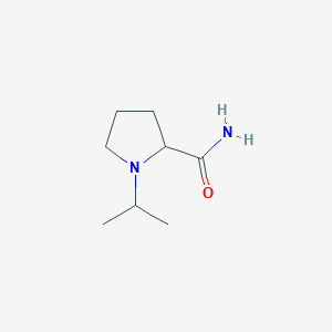molecular formula C8H16N2O B3098555 1-Isopropylprolinamide CAS No. 1338494-56-6