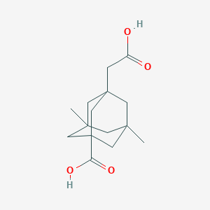 molecular formula C15H22O4 B3098561 3-(Carboxymethyl)-5,7-dimethyladamantane-1-carboxylic acid CAS No. 1338494-81-7