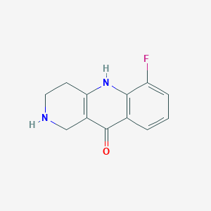 molecular formula C12H11FN2O B3098568 6-fluoro-1,3,4,5-tetrahydrobenzo[b]-1,6-naphthyridin-10(2H)-one CAS No. 1338665-61-4