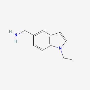 molecular formula C11H14N2 B3098594 1-(1-乙基-1H-吲哚-5-基)甲胺 CAS No. 1339112-58-1