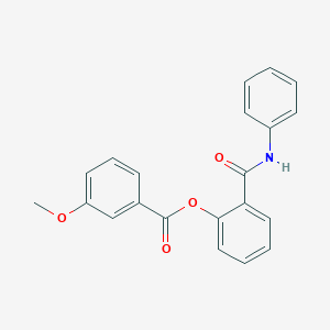molecular formula C21H17NO4 B309860 2-(Anilinocarbonyl)phenyl 3-methoxybenzoate 