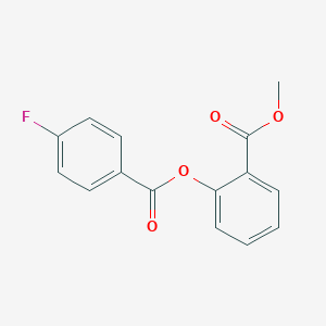 molecular formula C15H11FO4 B309862 Methyl 2-[(4-fluorobenzoyl)oxy]benzoate 