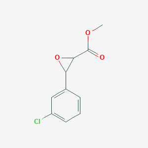 molecular formula C10H9ClO3 B3098623 3-(3-氯苯基)环氧乙烷-2-羧酸甲酯 CAS No. 133991-91-0