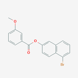 molecular formula C18H13BrO3 B309867 5-Bromo-2-naphthyl 3-methoxybenzoate 