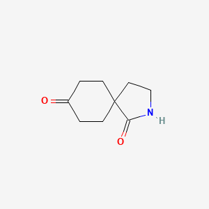 molecular formula C9H13NO2 B3098685 2-Azaspiro[4.5]decane-1,8-dione CAS No. 1341037-14-6