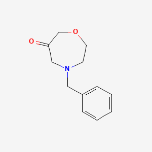 molecular formula C12H15NO2 B3098692 4-Benzyl-[1,4]oxazepan-6-one CAS No. 1341038-00-3