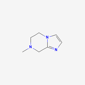 molecular formula C7H11N3 B3098699 7-Methyl-5,6,7,8-tetrahydro-imidazo[1,2-a]pyrazine CAS No. 1341038-09-2