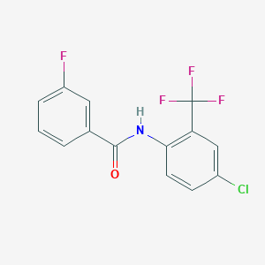 molecular formula C14H8ClF4NO B309871 N-[4-chloro-2-(trifluoromethyl)phenyl]-3-fluorobenzamide 
