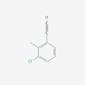 molecular formula C9H7Cl B3098747 1-氯-3-乙炔基-2-甲基苯 CAS No. 1342063-35-7