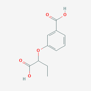 molecular formula C11H12O5 B3098764 3-(1-Carboxypropoxy)benzoic acid CAS No. 1342481-55-3