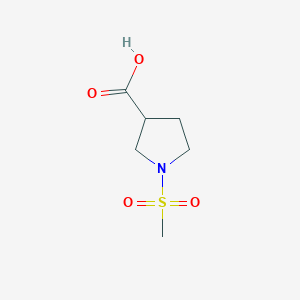 molecular formula C6H11NO4S B3098770 1-Methanesulfonylpyrrolidine-3-carboxylic acid CAS No. 1342690-59-8
