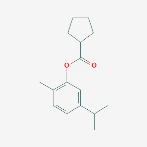 molecular formula C16H22O2 B309878 5-Isopropyl-2-methylphenyl cyclopentanecarboxylate 