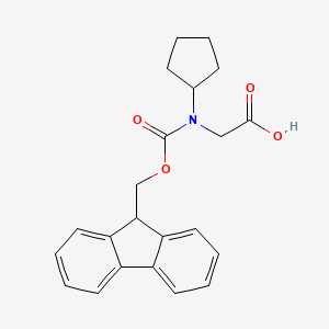 molecular formula C22H23NO4 B3098789 N-Fmoc-N-环戊基甘氨酸 CAS No. 1343040-07-2