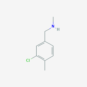 molecular formula C9H12ClN B3098796 [(3-氯-4-甲基苯基)甲基](甲基)胺 CAS No. 1343065-92-8