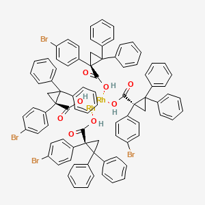 molecular formula C88H68Br4O8Rh2 B3098868 Tetrakis[(R)-(-)-[(1R)-1-(4-bromophenyl)-2,2-diphenylcyclopropanecarboxylato]dirhodium(II) Rh2(R-BTPCP)4 CAS No. 1345974-62-0
