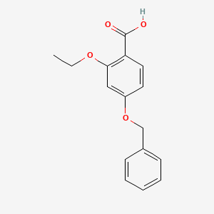 molecular formula C16H16O4 B3098870 4-(Benzyloxy)-2-ethoxybenzoic acid CAS No. 1346169-32-1