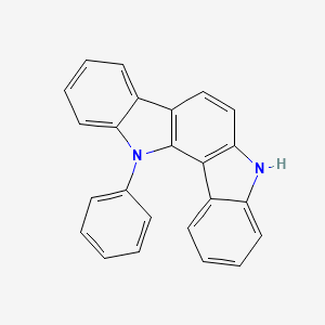molecular formula C24H16N2 B3098895 12-Phenyl-5,12-dihydroindolo[3,2-a]carbazole CAS No. 1346571-68-3