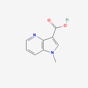 molecular formula C9H8N2O2 B3098906 1-methyl-1H-pyrrolo[3,2-b]pyridine-3-carboxylic acid CAS No. 1346608-64-7