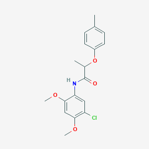molecular formula C18H20ClNO4 B309891 N-(5-chloro-2,4-dimethoxyphenyl)-2-(4-methylphenoxy)propanamide 