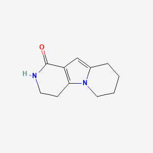 molecular formula C11H14N2O B3098911 3,4,6,7,8,9-Hexahydropyrido[3,4-b]indolizin-1(2H)-one CAS No. 1346672-96-5