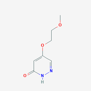 molecular formula C7H10N2O3 B3098927 5-(2-methoxyethoxy)pyridazin-3(2H)-one CAS No. 1346697-90-2