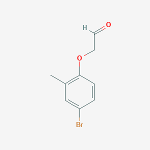 molecular formula C9H9BrO2 B3098946 2-(4-Bromo-2-methylphenoxy)acetaldehyde CAS No. 134671-61-7