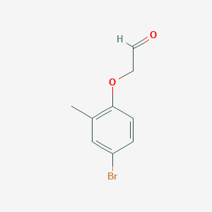 molecular formula C9H9BrO2 B3098946 2-(4-溴-2-甲基苯氧基)乙醛 CAS No. 134671-61-7