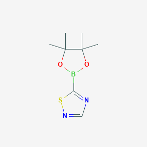 molecular formula C8H13BN2O2S B3098956 5-(4,4,5,5-Tetramethyl-1,3,2-dioxaborolan-2-yl)-1,2,4-thiadiazole CAS No. 1346808-34-1