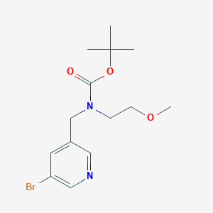 molecular formula C14H21BrN2O3 B3098961 tert-Butyl ((5-bromopyridin-3-yl)methyl)(2-methoxyethyl)carbamate CAS No. 1346809-09-3