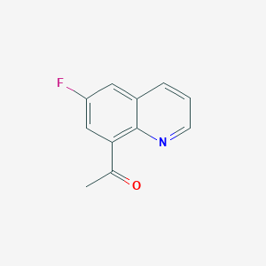 molecular formula C11H8FNO B3098972 1-(6-Fluoroquinolin-8-yl)ethanone CAS No. 1346817-49-9
