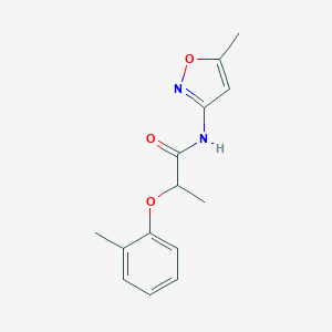 molecular formula C14H16N2O3 B309900 N-(5-methyl-1,2-oxazol-3-yl)-2-(2-methylphenoxy)propanamide 
