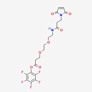 molecular formula C20H19F5N2O7 B3099001 全氟苯基 3-(2-(2-(3-(2,5-二氧代-2H-吡咯-1(5H)-基)丙酰胺)乙氧基)乙氧基)丙酸酯 CAS No. 1347750-81-5