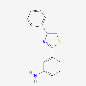molecular formula C15H12N2S B3099011 3-(4-Phenyl-thiazol-2-yl)-phenylamine CAS No. 134811-95-3