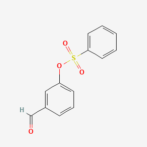 molecular formula C13H10O4S B3099033 3-Formylphenyl benzenesulfonate CAS No. 13493-49-7