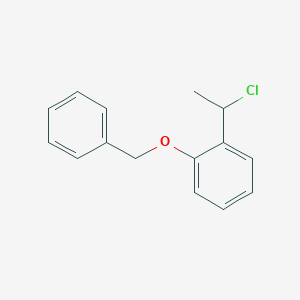 molecular formula C15H15ClO B3099039 alpha-Methyl-2-(benzyloxy)benzyl chloride CAS No. 134940-25-3