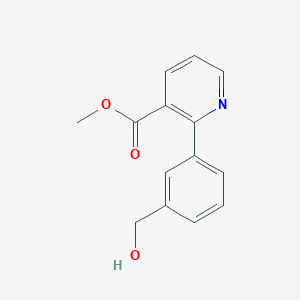 molecular formula C14H13NO3 B3099061 Methyl 2-(3-(hydroxymethyl)phenyl)nicotinate CAS No. 1349708-64-0