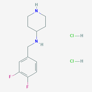 molecular formula C12H18Cl2F2N2 B3099069 N-(3,4-Difluorobenzyl)piperidin-4-amine dihydrochloride CAS No. 1349716-33-1