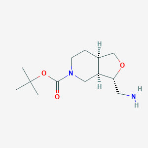 molecular formula C13H24N2O3 B3099070 Rel-(3s,3ar,7ar)-叔丁基 3-(氨基甲基)六氢呋喃[3,4-c]吡啶-5(3h)-羧酸酯 CAS No. 1350475-38-5