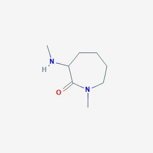 molecular formula C8H16N2O B3099081 1-Methyl-3-(methylamino)azepan-2-one CAS No. 1350558-22-3